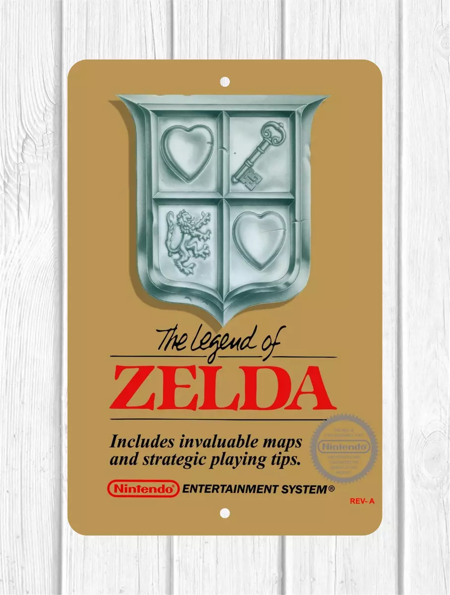 LEGEND OF ZELDA NES BOX ART 8X12 METAL WALL SIGN MAN CAVE OFFICE HOME