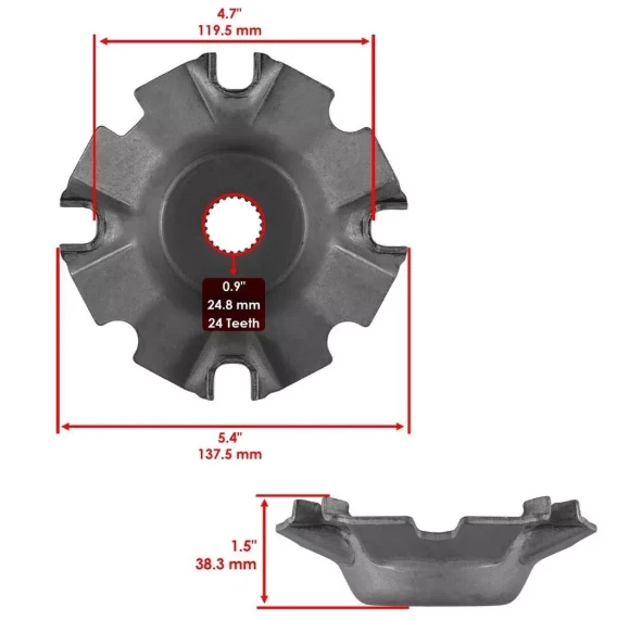Amortiguador y rodillo de placa móvil Face Drive para Arctic Cat Prowler XTX 700 2009-2014 Foto 3 de 4