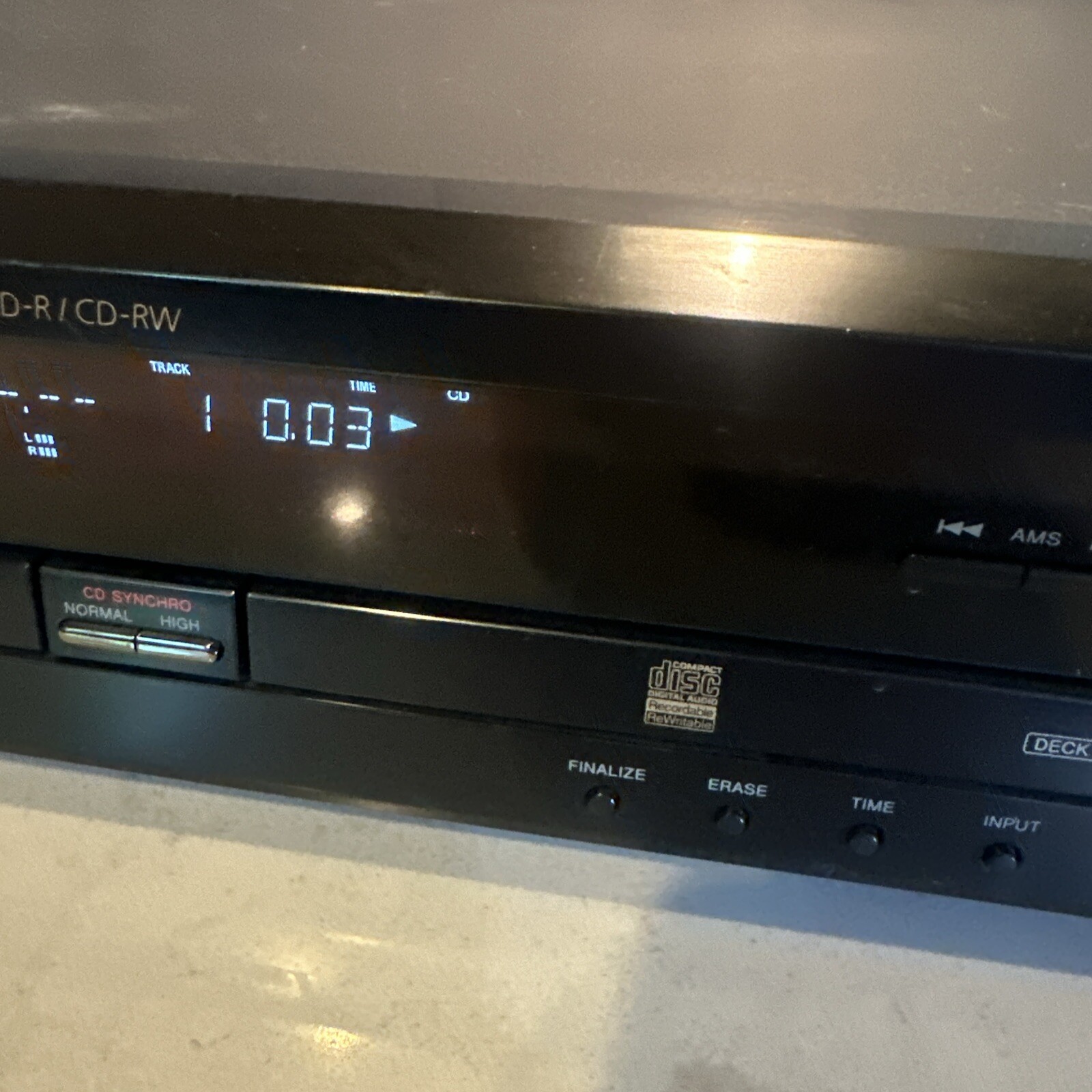 Sony RCDW1 Dual Deck CD Recorder No Remote Fully Tested & Working