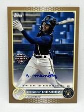 Hendry Mendez 2022 TOPPS PRO DEBUT ROOKIE GOLD AUTO /50 ACL BREWERS #PD-128