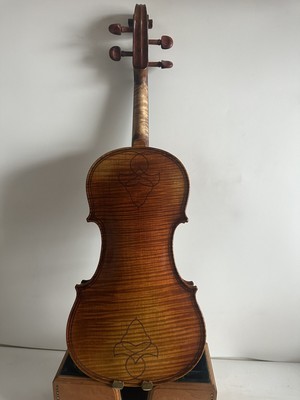 Master 4/4 violin Maggini model flamed maple back spruce top nice handcraft 4299