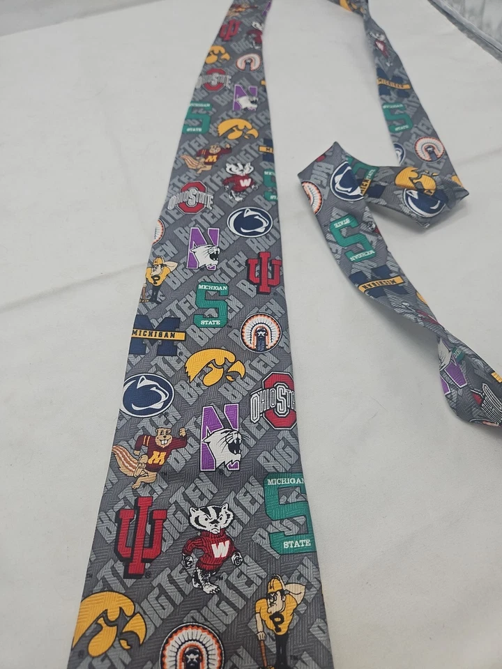 Big Ten Conference Vintage University Neck Tie Silk College - Image 3 of 4