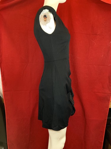 BNWT MANGO Black Bodycon Sleeveless Pattern Mini Dress . Size UK 8 - Picture 4 of 9