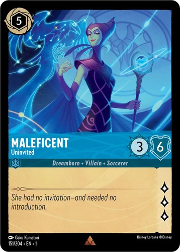 Disney Lorcana card Maleficent Foil 113/204 Legendary The First