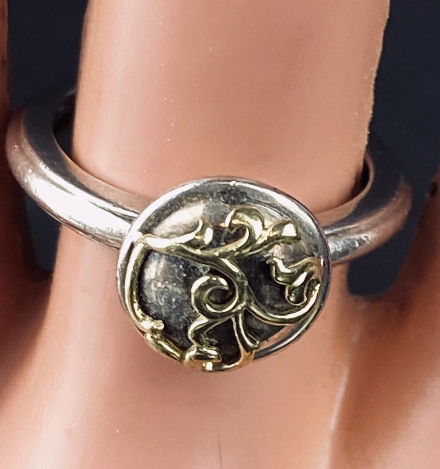 Anillo Charles Krypell Ivy Encaje Plata de Ley 925 Oro 18k Foto 3 de 4