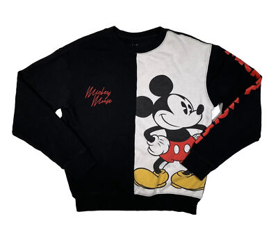 Disney Mickey Mouse Men s XS Sweatshirt Pullover 90s Style Embroidered 