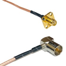 RG316 RP-SMA Female Flange to DVB Pal Female Angle RF Cable Rapid-SHIP LOT
