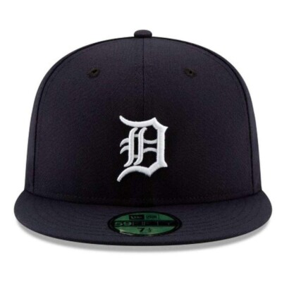 Detroit Tigers Mens New Era MLB 5950 Fitted Hat Cap MLB Navy Blue