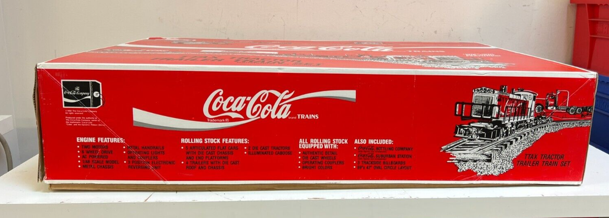 1992 K-Line O/O-27 Coca-Cola TTax Tractor Trailer Train Set w