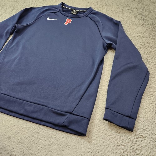 Princeton Tigers Shirt Mens Medium Blue Dri Fit Fleece Long Sleeve Pullover Nike - Picture 6 of 13