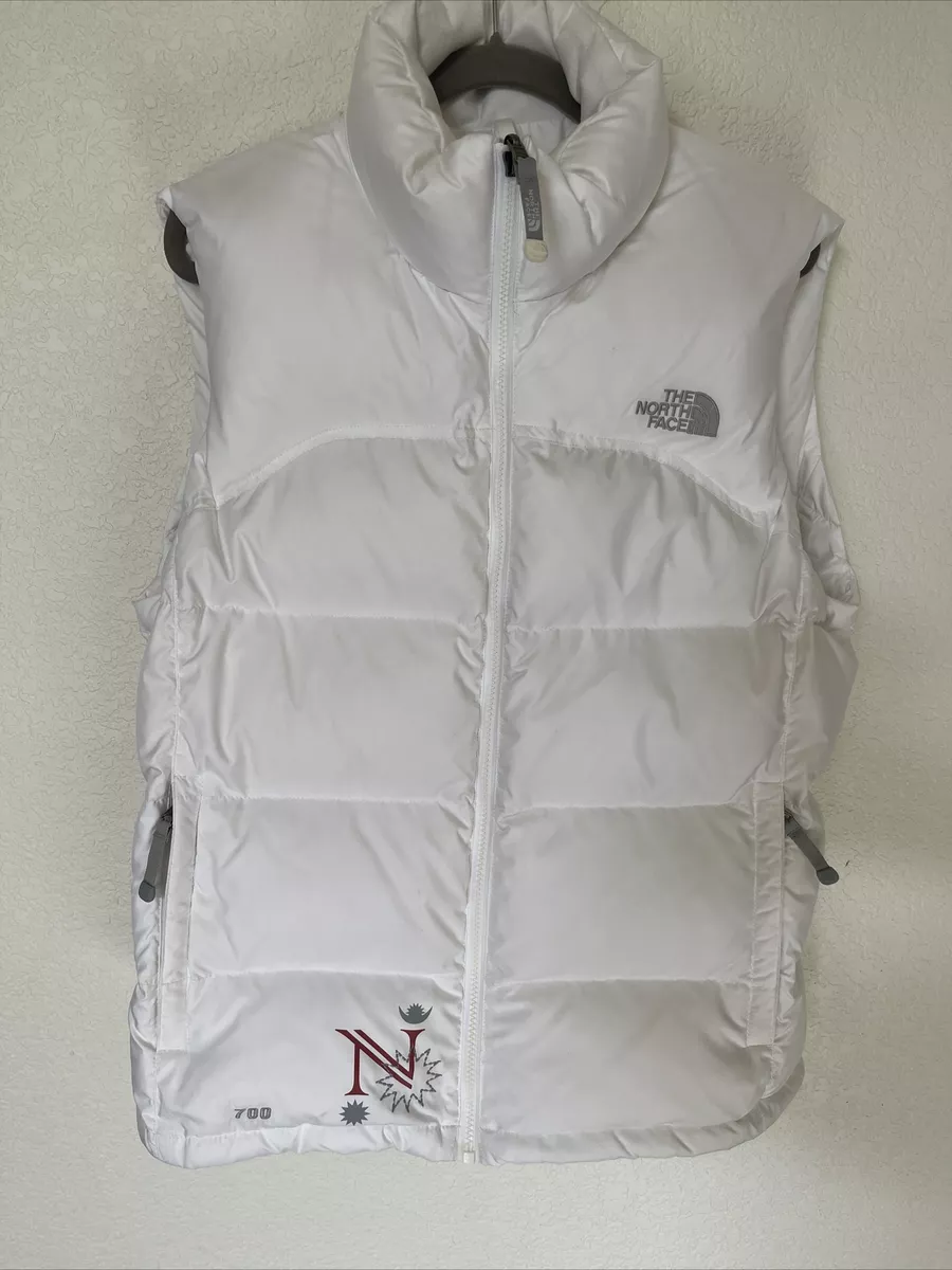 The North Face Women’s 700 Down Nuptse Puffer Vest Jacket White Puffy Size L