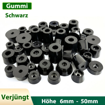 Möbelfüße Gummifüße,Gummifüsse Gummi Boxen Füsse Dämpfung Füße 6mm-50mm Höhe