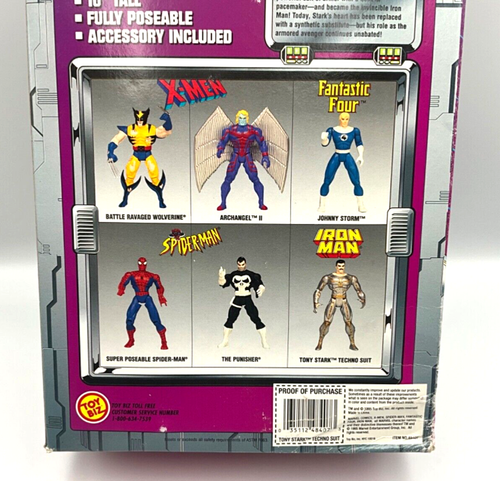 Tony Stark Techno Suit Iron Man 10" Edizione Deluxe MARVEL COMICS Toy Biz NUOVO - Foto 6 di 14