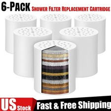 6 Pack 20 Stage Shower Filter Replacement Cartridge Shower Filter for Hard Water