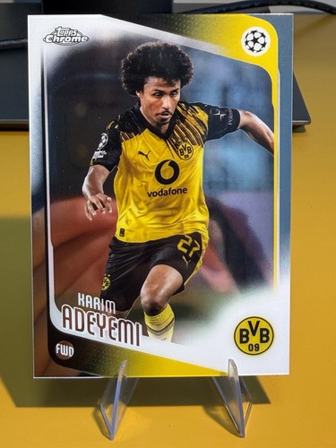 2025-26 Topps UCC Chrome Karim Adeyemi Base Card Borussia Dortmund #128