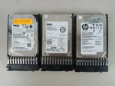 Lot of 3 HP/Dell 146Gb 15k SAS Drives w/ Caddies