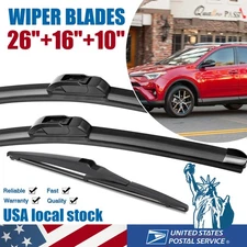 Front Rear Windshield Wiper Blades For Toyota RAV4 2013-2018 Set of 26"16"10"
