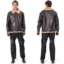 RE 4 Leon S.Kennedy Cosplay Coat Pants Gloves Overcoat Fancy Dress Men Uniform