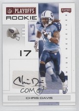 2007 Playoff NFL Playoffs Rookie Red Signatures 38/100 Chris Davis #148 Auto 0f3