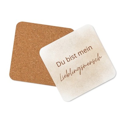 Untersetzer Kork ''Du bist mein Lieblingsmensch''