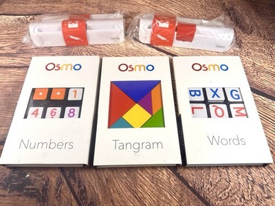 Osmo Learn To Code Bundle Lot Base x2, Numbers, Words, Tangram Coding  Kit Read