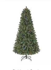 Home Accents Holiday 7.5 Ft. Maysville Pine LED Artificial Christmas Tree (used)