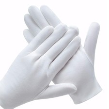 3 PAIRS WHITE COTTON GLOVES FOR DRY HANDS ECZEMA SPA MOISTURIZING WORK GLOVE