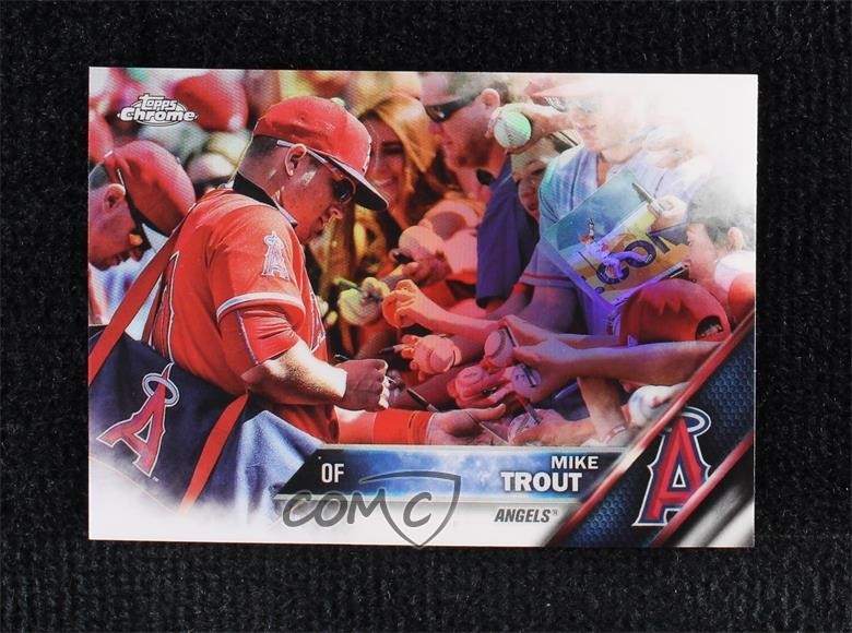 2016 Topps Chrome Image Variation Refractor Mike Trout (Signing Autographs) #1