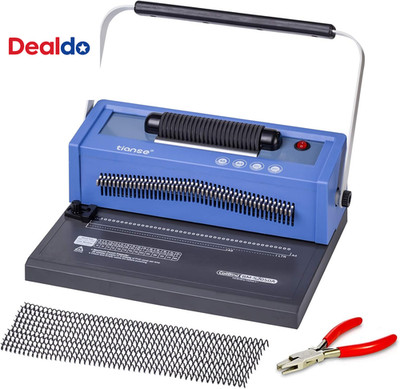 Spiral Coil Binding Machine, Manual Book Maker Punch Binder with Electric Coil I