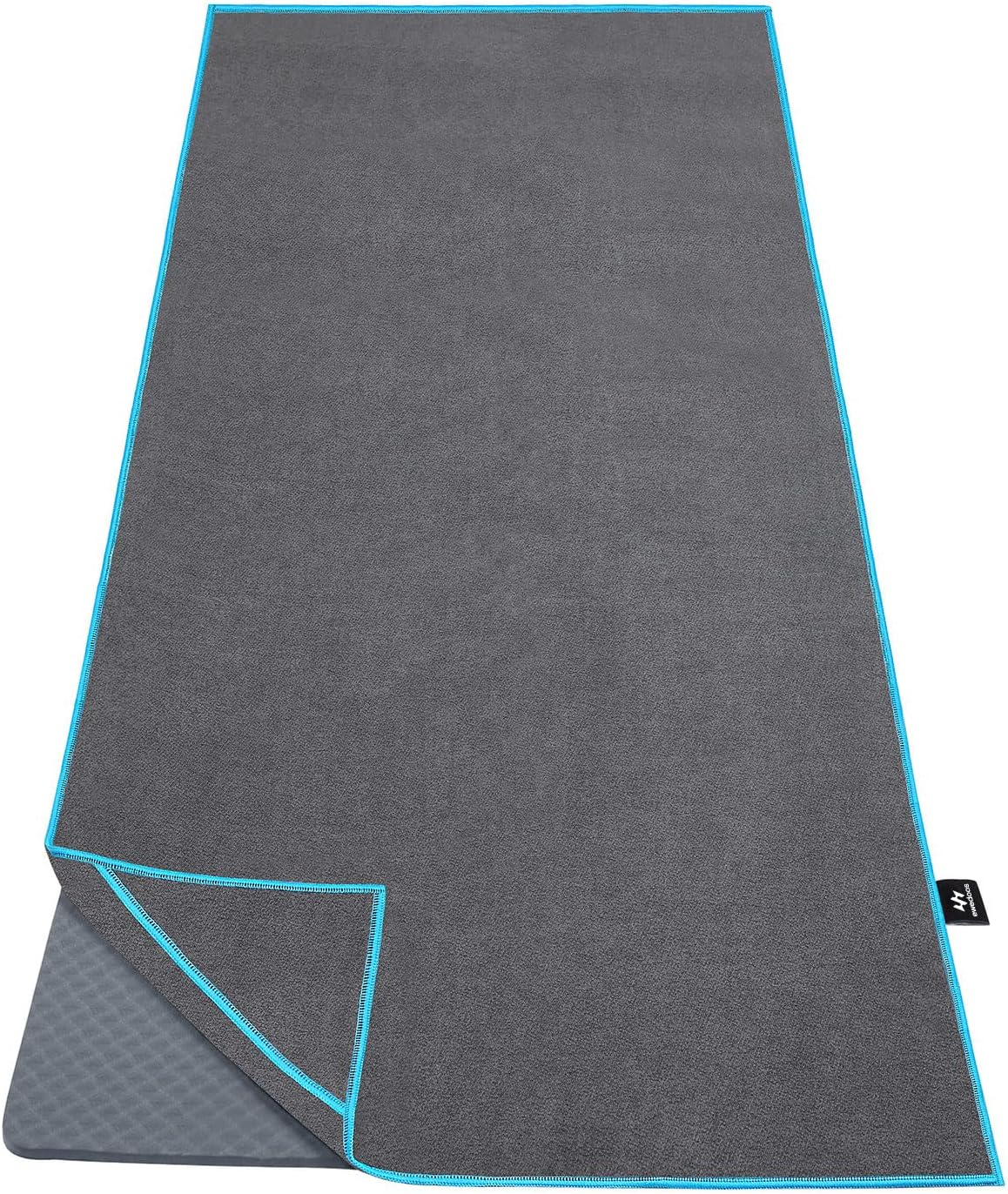 Yoga Towel Mat Towel with Anchor Fit Corners Non Slip Towel for Hot Yoga, Pilate