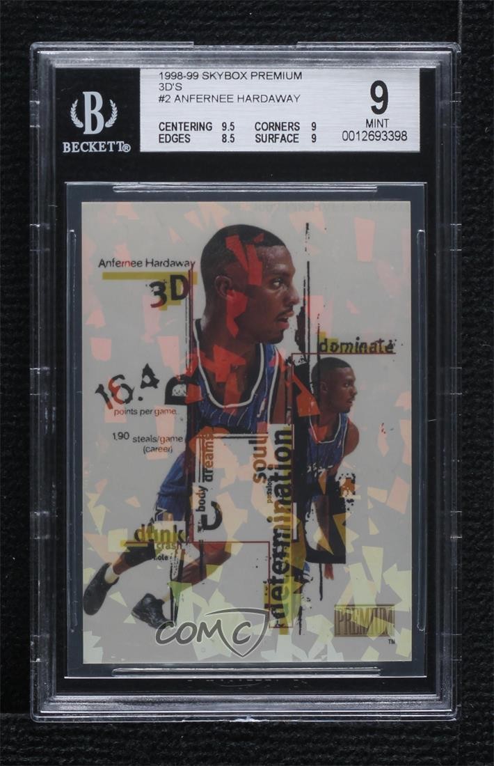 1998-99 Skybox Premium 3D Anfernee Hardaway #2DDD BGS 9 MINT 0q3