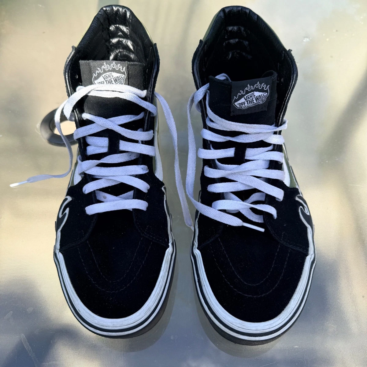 Vans Sk8- High Flame - White for sale | eBay