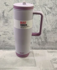 BUILT 40 Ounce Double Wall Stainless Steel Cascade Tumbler Purple NWT
