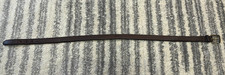 Mens Dark Brown Full Grain Cowhide Leather Belt Brass Buckle Size 34