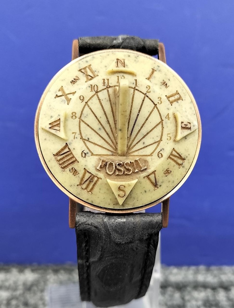 FOSSIL SD-7620 Rare Sundial Horizontal Sun Dial Watch with Box