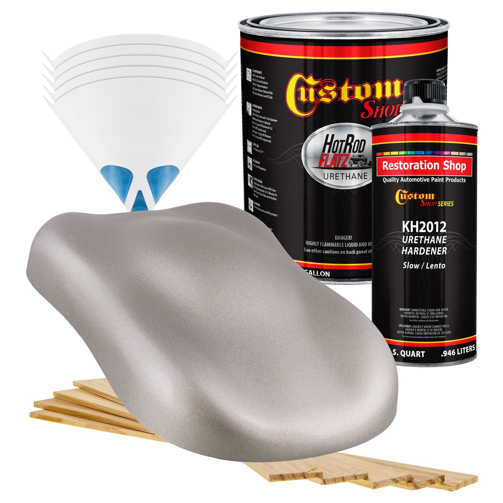 HOT ROD FLATZ Silver Sled Metallic Gallon Urethane Auto Paint Kit