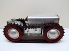 VINTAGE MARX METAL TRACTOR WIND UP TOY WITH RUBBER WHEELS