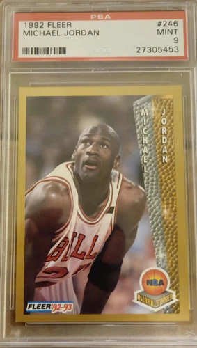 1992 Fleer Michael Jordan NBA & Finals MVP #246 Chicago Bulls (HOF) PSA 9 MINT
