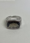 Sterling Silver Faceted Smoky Quartz Scrolled Ring 7.1g — photo 1