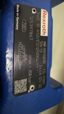 Bosch Rexroth Hydraulik Wegeventil 3WE 10A50/EG12N9K4/M, Magnetventil, 3WE10,