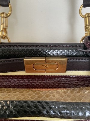 Tory Burch snakeskin Lee Radziwill Bag Color Block | eBay