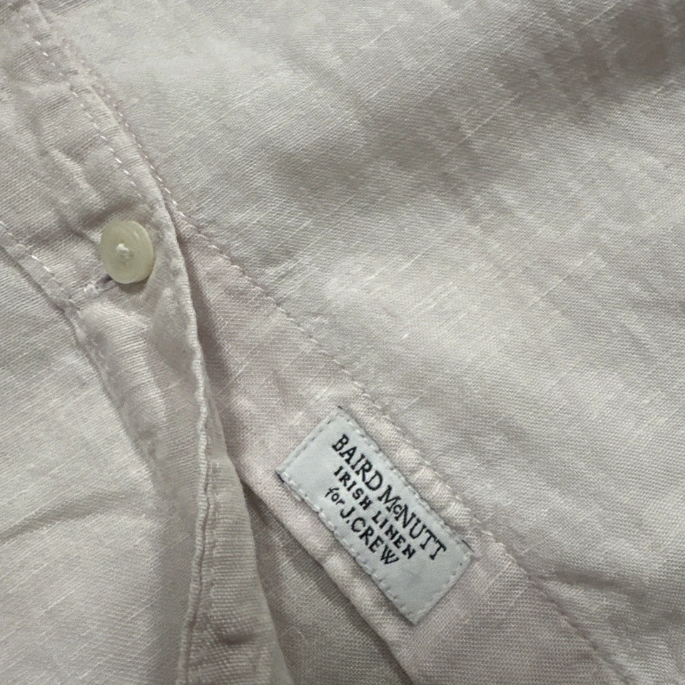 Blusa J.Crew Calce Ajustado Baird McNutt Lino Irlandés Abotonada Para Mujer’s 4 Rosa Foto 3 de 4