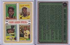 1974 Topps Baseball Card # 3 Hank Aaron Special Atlanta Braves 1st Base EXMT