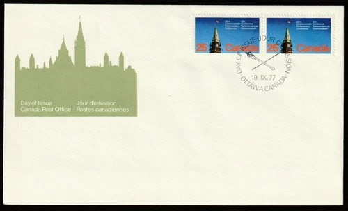 Canada #740, Parliamentary Conference, Pair, Official First Day Cover, FDC 1977