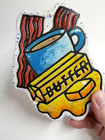 Coffee Butter Bacon Tile/Trivet + magnets - Kiln Fired | PotteryApocalypse — photo 2