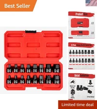 Professional 3/8-Inch Drive Impact Hex Driver Set, 16-Piece - Rust-Resistant