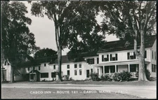 CASCO ME MAINE INN Route 121 Vintage RPPC Old Restaurant Postcard Real Photo