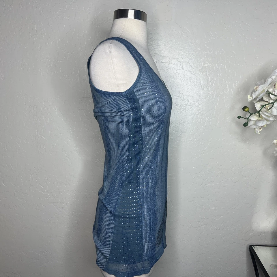 Túnica Tanque Salvage Acanalada Pequeños Cristales S Foto 2 de 4