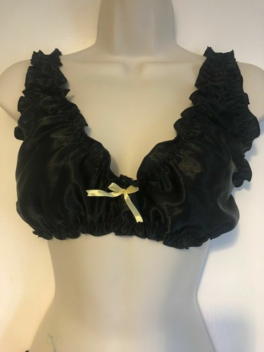 Sissy Black Bralets For Men Chest 44-48” - Picture 2 of 3