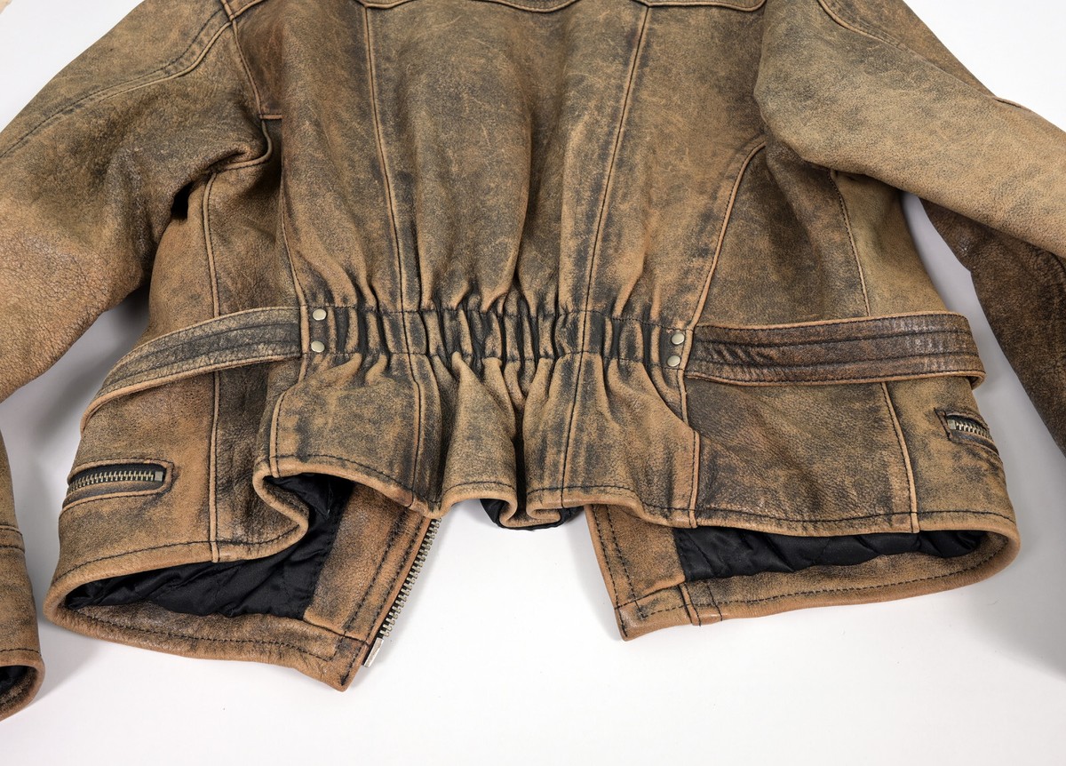 ジャケット・アウター 80s chevignon Leather jacket brown s Chevignon Vintage Leather Jacket Flyers Brown Varsity Iowa